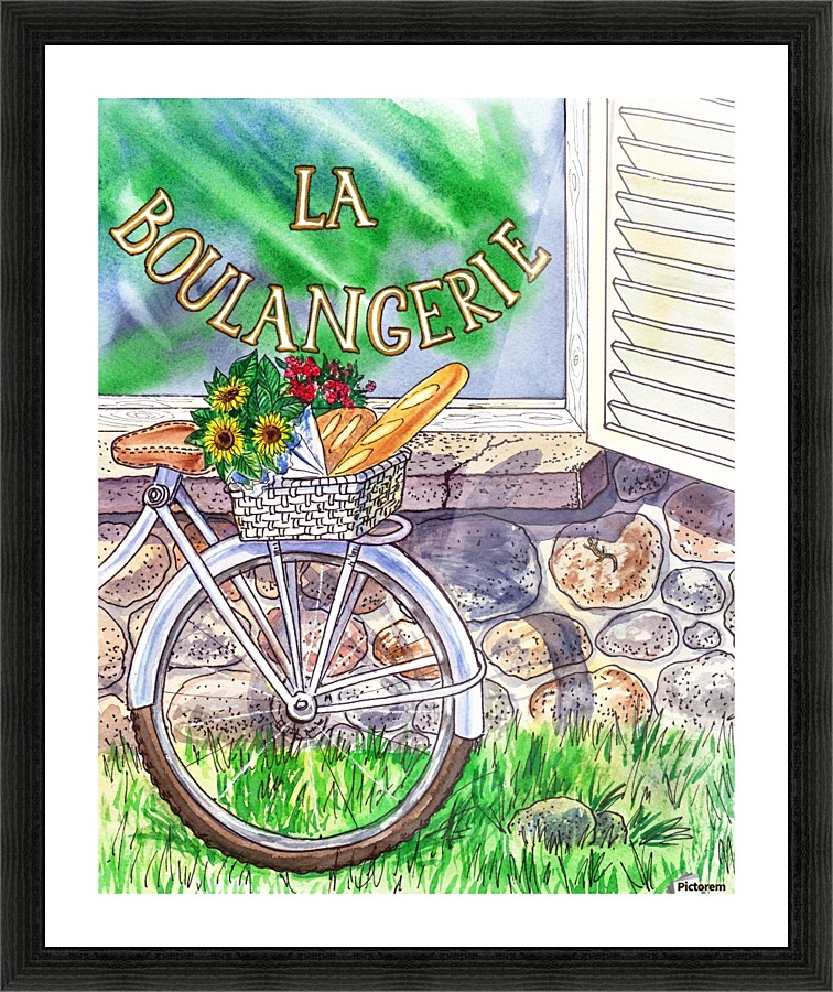 At The French Bakery  Picture Frame print