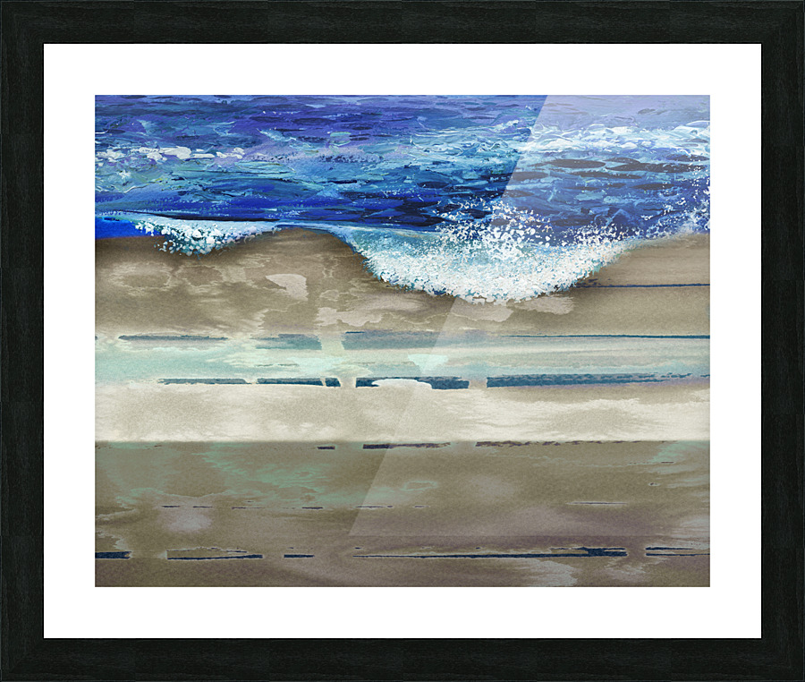Wave On The Beach Beautiful Seascape Vacation Picture Frame print