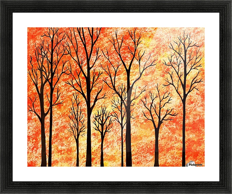 Autumn Forest Abstract  Picture Frame print