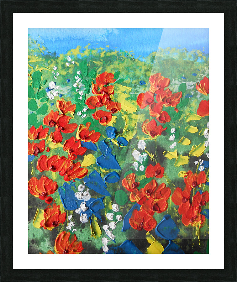 Abstract Flowers Watermedium 37 Picture Frame print