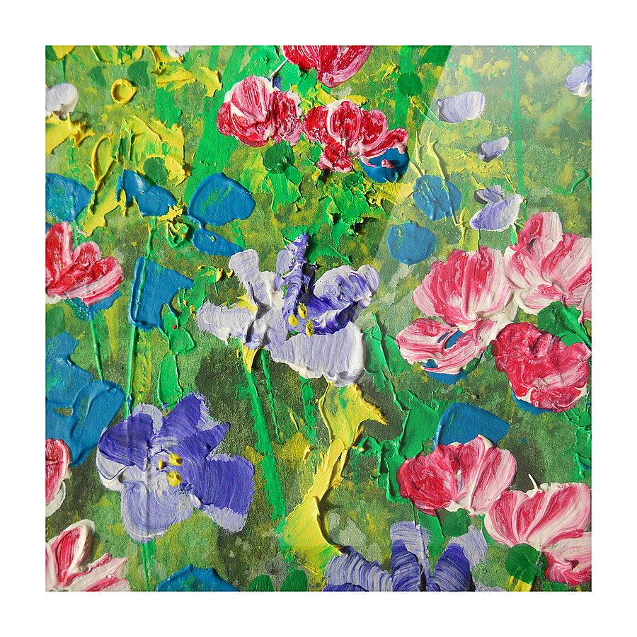 Abstract Flowers Watermedium 65 Picture Frame print