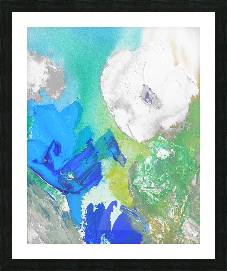 Abstract Flowers Watermedium 79 Picture Frame print