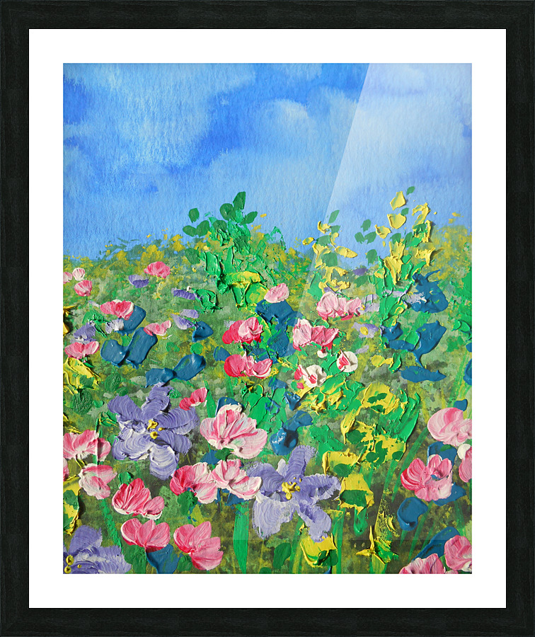 Abstract Flowers Watermedium 62 Picture Frame print