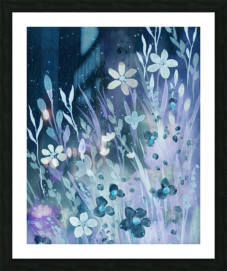 Abstract Flowers Watermedium 310 Picture Frame print