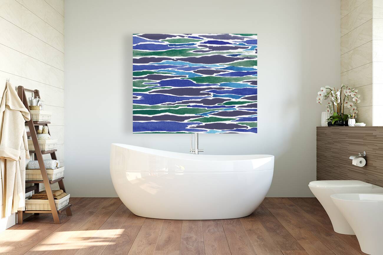 Abstract Watercolor Splash Waves Lines 31 Reproduction
