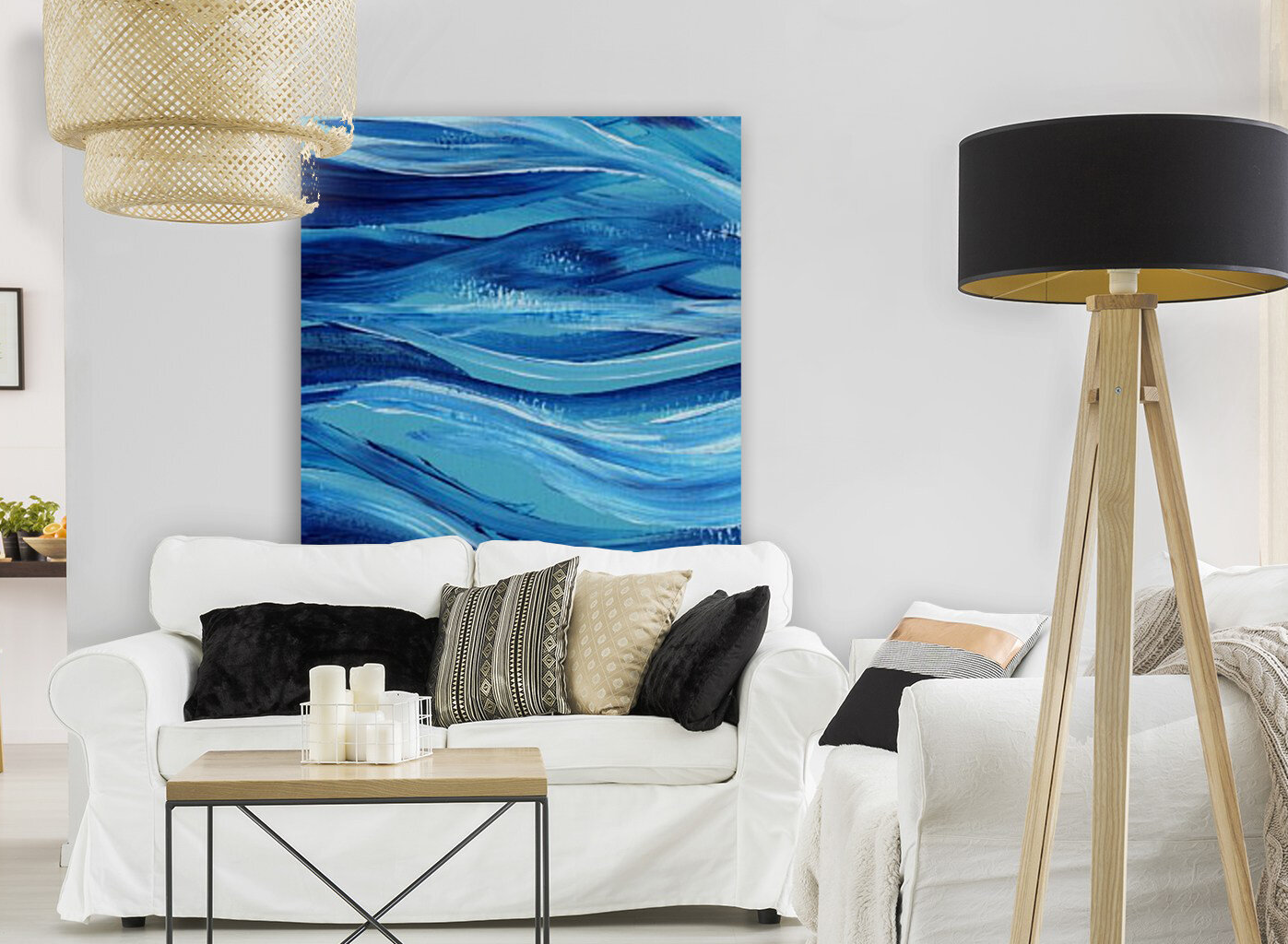 Sea Ocean Waves Coastal Beach House Nautical Decor VII Reproduction