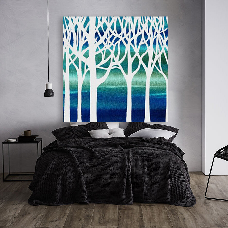 White And Teal Forest Reproduction