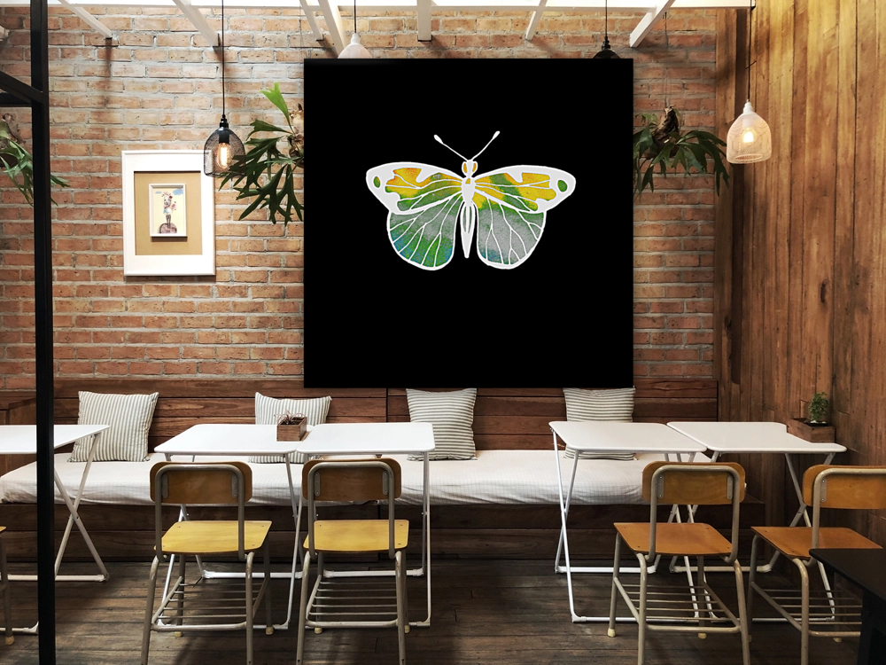 Butterfly On Black 3 Reproduction