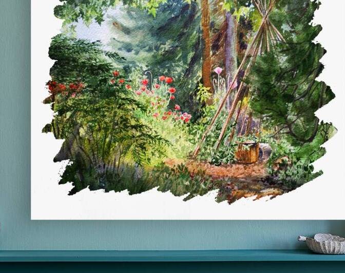 Garden Blake Garden Berkley Watercolor by Irina Sztukowski