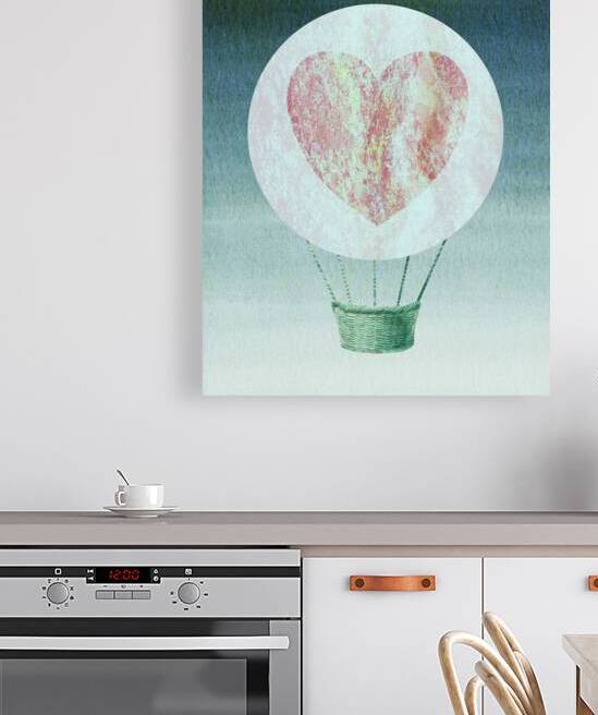 Art Pink Sunrise And Love To Travel Hot Air Ballo by Irina Sztukowski
