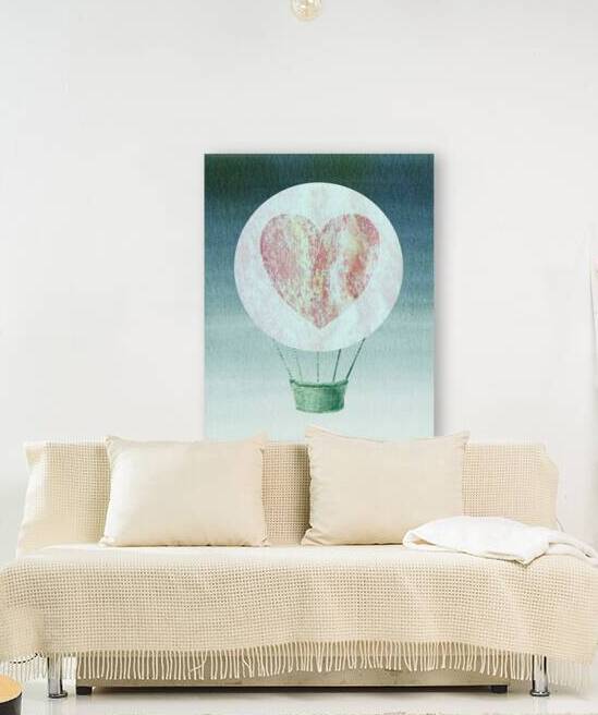 Art Pink Sunrise And Love To Travel Hot Air Ballo by Irina Sztukowski
