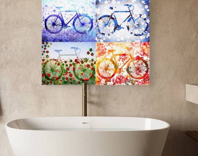 Bicycle For All Seasons Painting Artist Irina Szt by Irina Sztukowski
