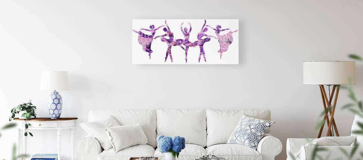 Purple Ballerinas Silhouette Irina Sztukowski by Irina Sztukowski