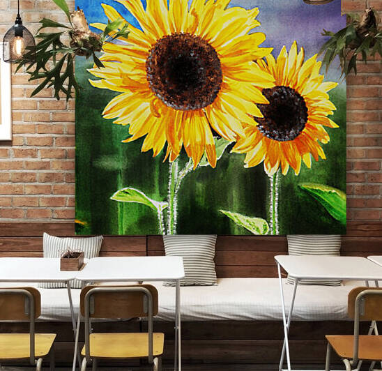 Two Suns Two Sunflowers by Irina Sztukowski