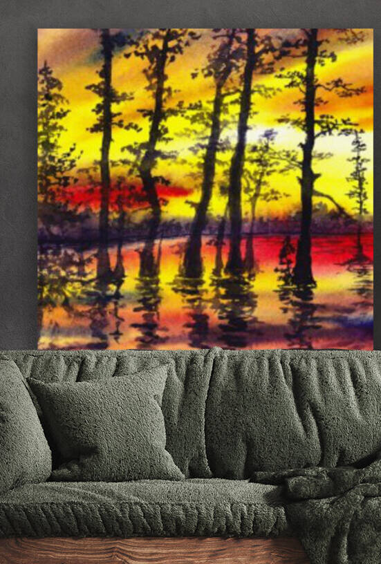 Bright Sunset Through The Trees by Irina Sztukowski