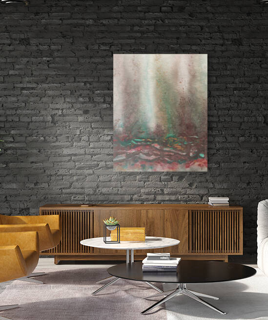 Abstract Mystery Watercolor Landscape XIX by Irina Sztukowski
