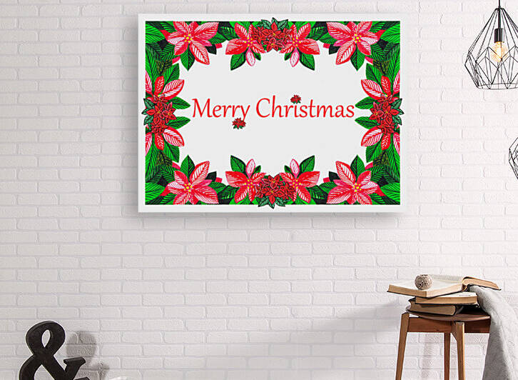 Merry Christmas Watercolor Greeting by Irina Sztukowski
