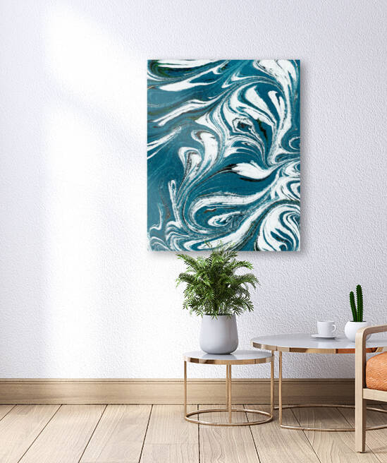 Unique Stone Surface Pattern Watercolor Abstract Rock LVI Reproduction