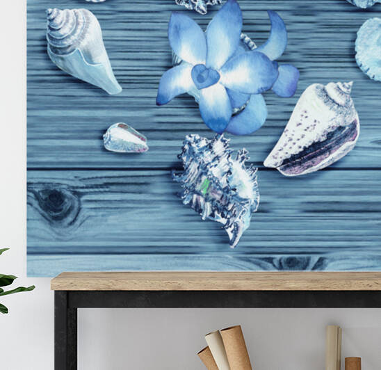 Heart Seashells Flower Beach Art Watercolor I   by Irina Sztukowski