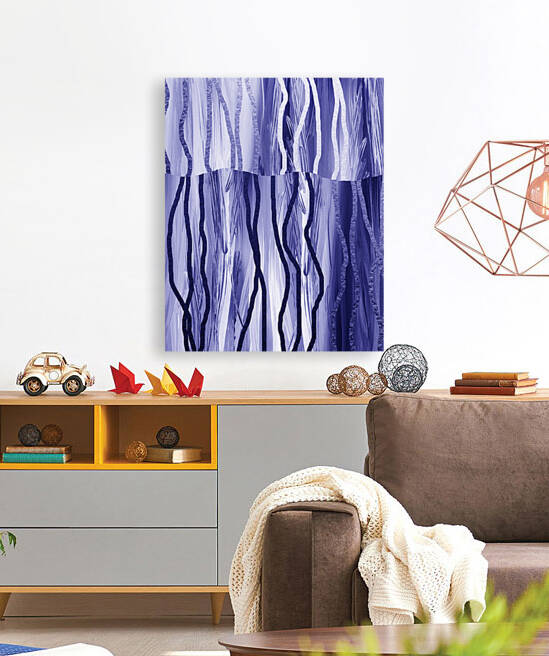 Abstract Watercolor Very Peri Purple Blue Decor XXII by Irina Sztukowski
