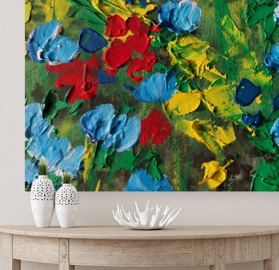 Abstract Flowers Watermedium 17 Reproduction