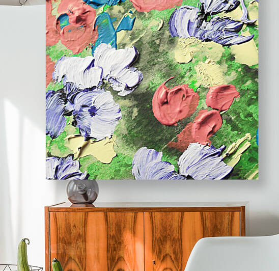 Abstract Flowers Watermedium 53 Reproduction