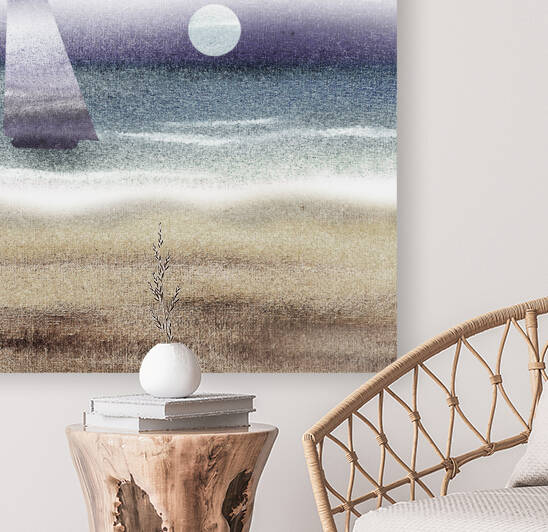 Seascape With Sailboat Ocean Shore Beach Hous 1666057380.1146 by Irina Sztukowski