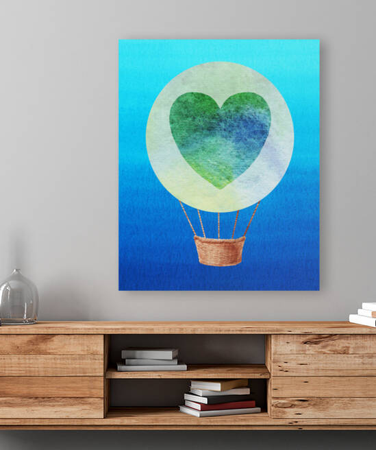 Hot Air Balloon In The Sky Watercolor Colorfu 1666061151.341 by Irina Sztukowski