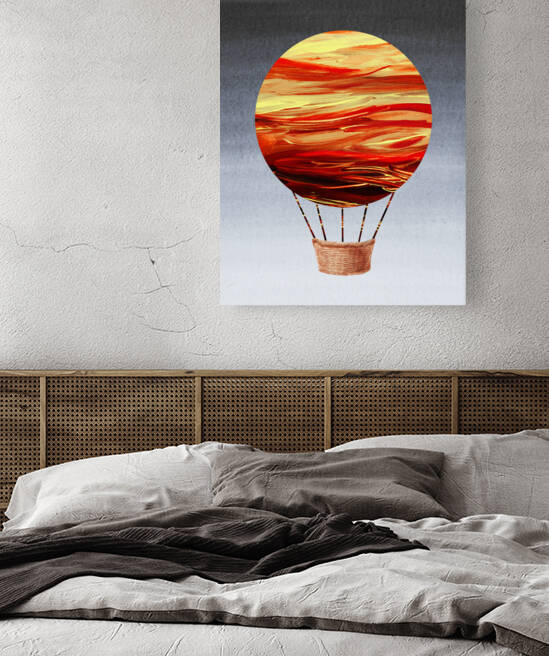 Hot Air Balloon In The Sky Watercolor Colorfu 1666061154.0885 by Irina Sztukowski
