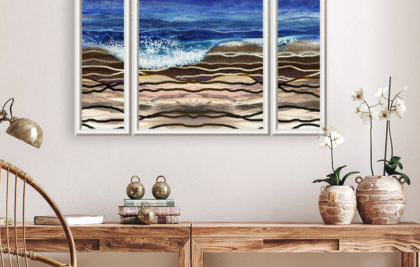 Ocean Wave On The Shore Watercolor Beach Hous 1666061818.1153 by Irina Sztukowski