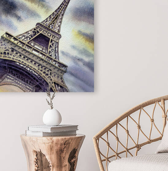 Dynamic View Of  Eiffel Tower Evening In Pari by Irina Sztukowski