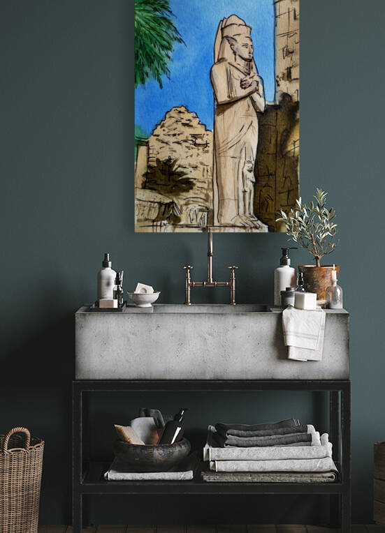 Pharaoh Statue Of Egypt Luxor Karnak Temple W by Irina Sztukowski