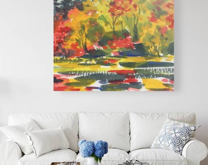 Fall Colors Watercolor Composition by Irina Sztuk by Irina Sztukowski