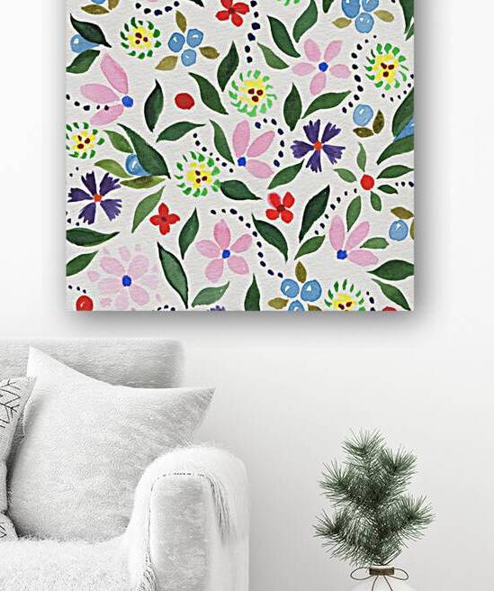 Abstract Flowers Watermedium 330 Reproduction