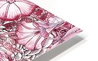 Watercolor Botanical Flowers Garden Pink Flowerbed VI HD Metal print