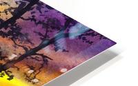 Bright Sunset Through The Trees HD Metal print