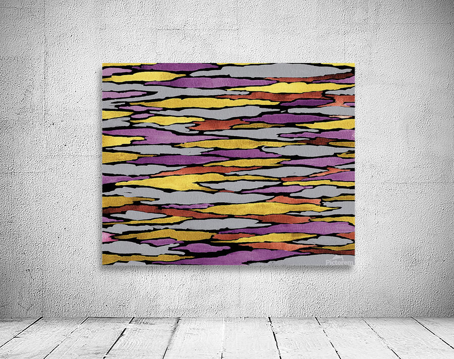 Abstract Watercolor Splash Waves Lines 22 Wall Preview