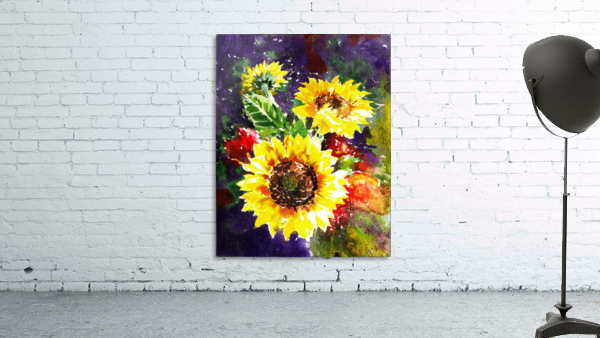 Impressionism And Sunflowers Wall Preview