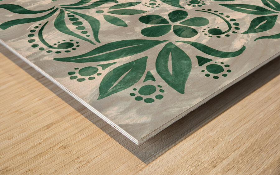 Flowers Glow 5 Wood print