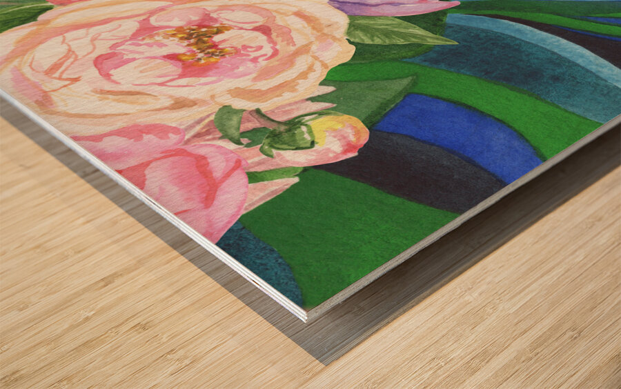 Floral Bouquet Watercolor 8 1 Wood print