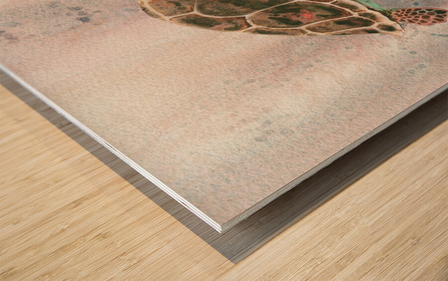 Turtle 115 Wood print