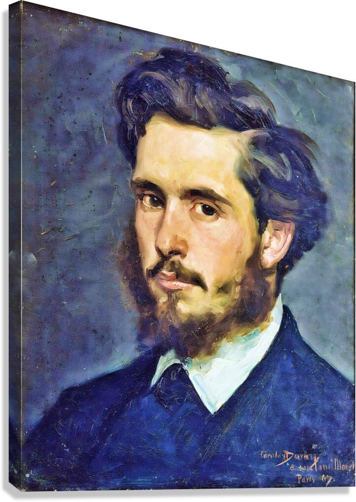 Carolus Duran Portrait de Claude Monet Canvas Print