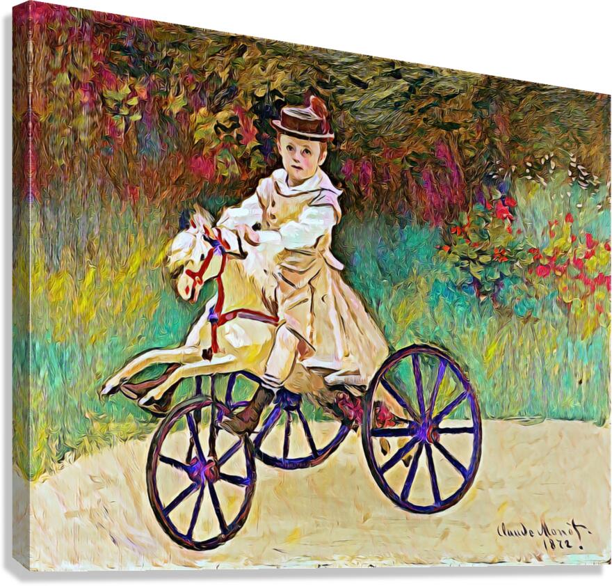 Jean Monet On His Hobby Horse 1872 oil Canvas Print