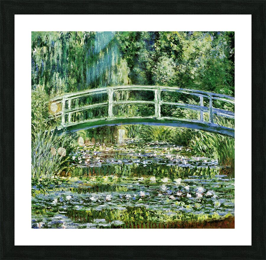 Water Lilies and Japanese Bridge 1897 1899 Picture Frame Printing