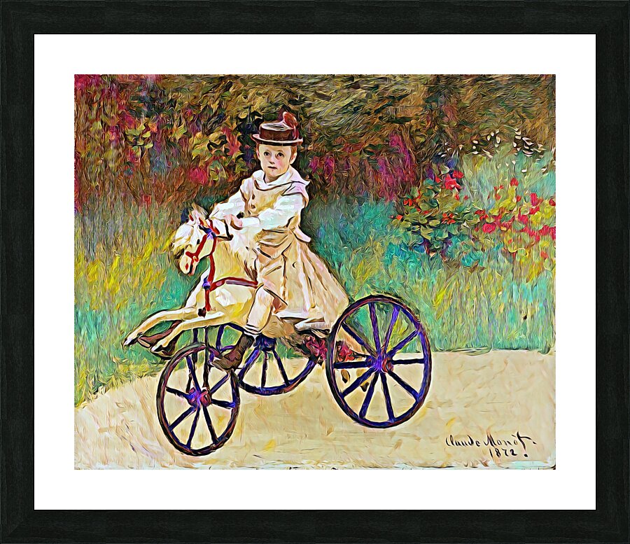 Jean Monet On His Hobby Horse 1872 oil Picture Frame Printing