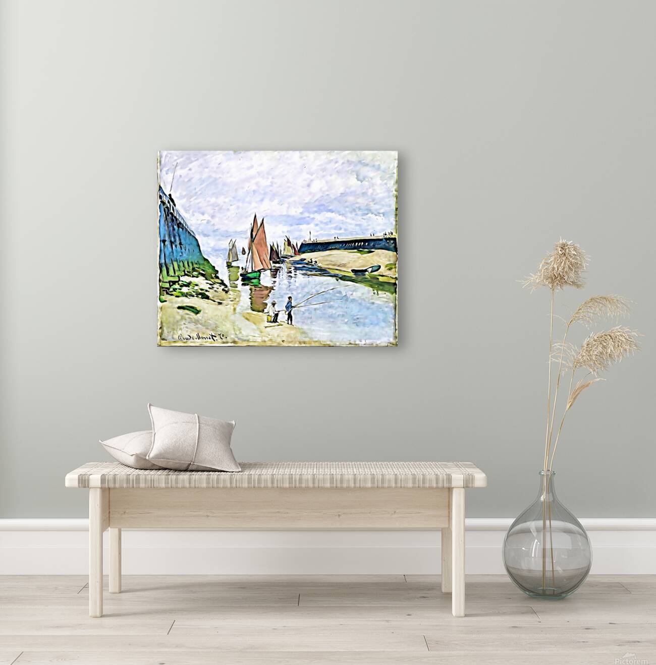 Le port de Trouville Breakwater at Trouville Low  1698624043.4728 Reproduction