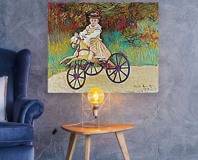 Jean Monet On His Hobby Horse 1872 oil Reproduction