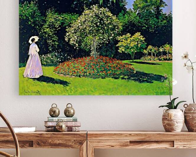 Woman in the Garden 1867 digitized by Monet by ArteFinoArt
