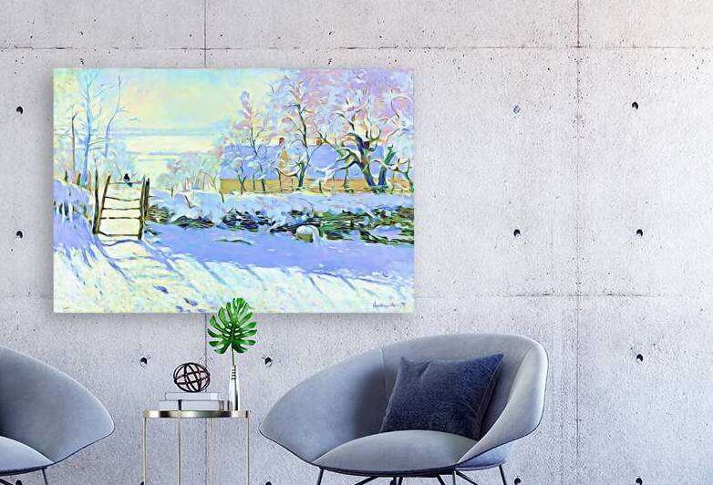 The Magpie 1868–1869  digitized by Monet by ArteFinoArt