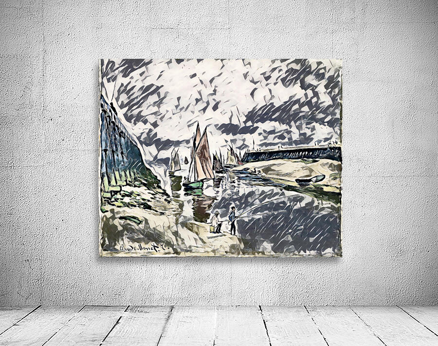 Le port de Trouville Breakwater at Trouville Low  1698624052.3024 Wall Preview